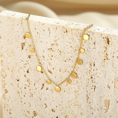 Imported 18K Gold Plated Stainless Steel Charm Bracelet For Everyday Elegance