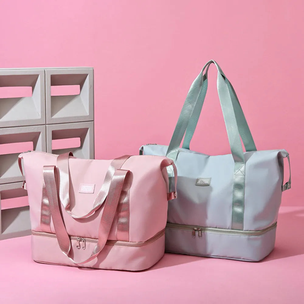 Oversize Nylon Travel Bag With Multiple Pockets Large Capacity