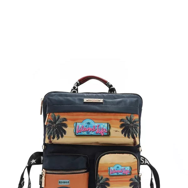 Nicole Lee Vintage Travel Backpack With Pockets And Water Resistant Leather