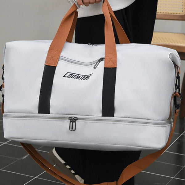 Oxford Cloth Dry Wet Separation Travel Bag Large Imported